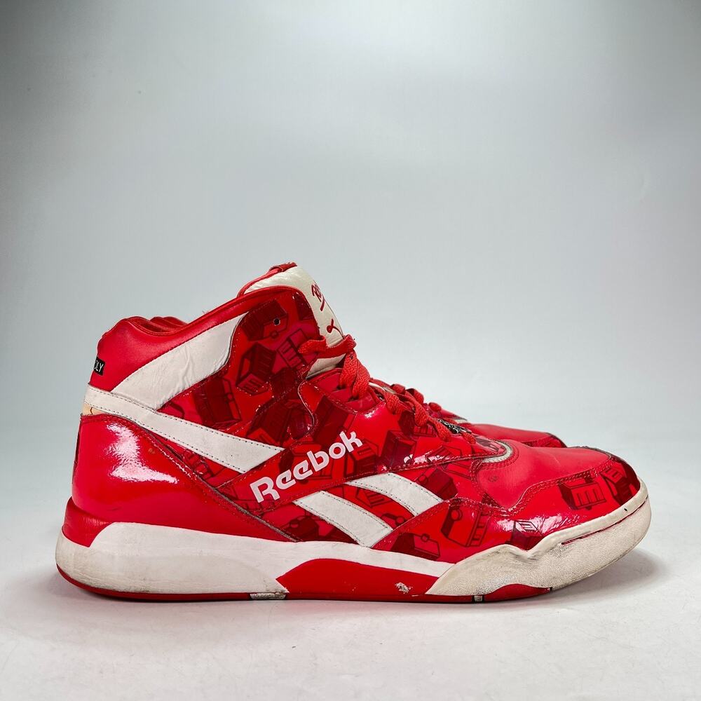 Reebok Reverse Jam Monopoly Red White Mid Top Retro Basketball Shoes Men's Sz 13